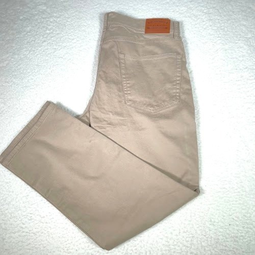 Lucky Brand 110 Khaki Pants Mens Size 38x30 fits 36x29 Tan Straight Authentic